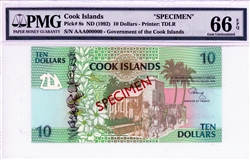 8s, 10 Dollars, Cook Islands, ND (1992)