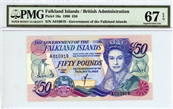 16a, 50 Pounds, Falkland Islands, 1990