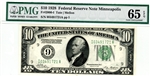 2000-I, $10 Federal Reserve Note Minneapolis, 1928