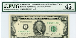 2162-B, $100 Federal Reserve Note New York, 1950E