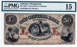 Montgomery, Alabama, $50, 1850s