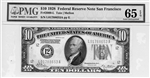 2000-L (LA Block), $10 Federal Reserve Note San Francisco, 1928