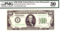 2154-I (IA Block), $100 Federal Reserve Note Minneapolis, 1934B