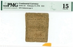 CC-21, $1/2 Continental Currency, February 17, 1776