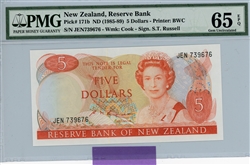 171b, 5 Dollars New Zealand, ND (1985-89)