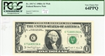 1917-C (CA Block), $1 Web Federal Reserve Note Philadelphia (Run 12), 1988A