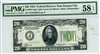 2054-Jlgs Light Green (JA Block), $20 Federal Reserve Note Kansas City, 1934