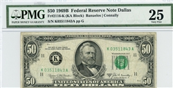 2116-K, $50 Federal Reserve Note Dallas, 1969B