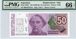 326b*, 50 Australes Argentina, 1986-89