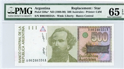 328a*, 500 Australes Argentina, 1988-90