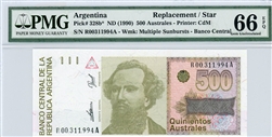 328b*, 500 Australes Argentina, 1990