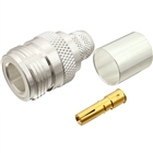 N Type Male Crimp, RG-213, Silver Body, Gold Pin