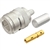 N Female crimp connector for RG-58, LMR-195, silver body, gold pin, teflon dielectric