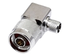 N Male RA crimp style connector for LMR-400, B-Flex, B9913F7