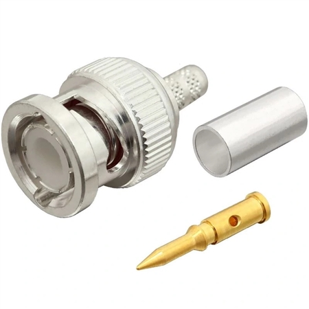 BNC Male (crimp) connector for RG-58, LMR-195