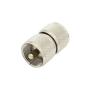 UHF Double Male Adapter Nickel