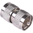 "Premium Quality, UHF Double Male Adapter: Silver plated, Center Pin: Silver, Dielectric: Body:Delrin