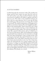 A Little Ramble by Robert Walser