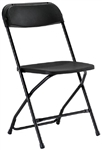 Black Plastic Folding Chair - Cheap Prices Poly Folding Chair - Discount Prices Stacking Chais