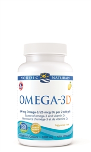 Nordic Naturals Omega 3D Lemon, 60's