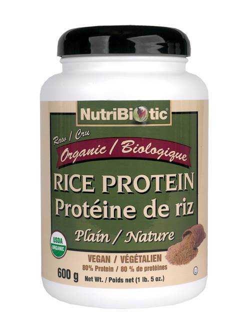 Nutribiotic Rice Protein Organic Plain, 600g