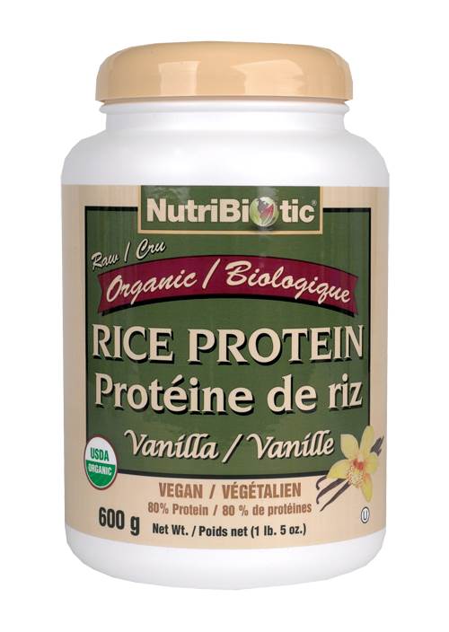 Nutribiotic Rice Protein Organic Vanilla, 600g