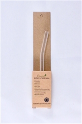 Enviro Straw, Glass Smoothie Straw (width 12mm), 8", Bent