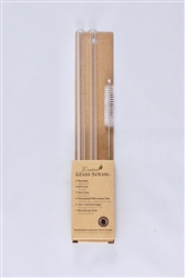 Enviro Straw, Glass Regular Straw (width 9.5mm), 10", Straight Combo