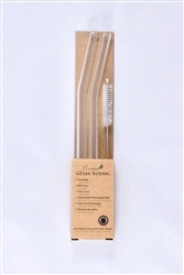 Enviro Straw, Glass Smoothie Straw (width 12mm), 10" Bent Combo