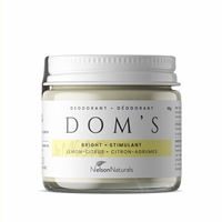 Dom's Organics BRIGHT Lemon/Citrus Deodorant, 65g