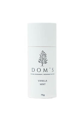 Dom's Organic Vanilla/Mint Stick Deodorant, 75g