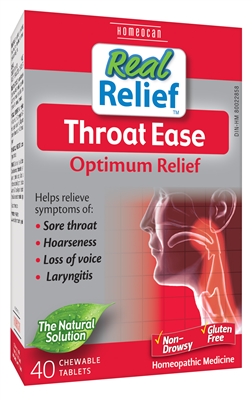 Homeocan Throat Ease, 40 chewable tablets