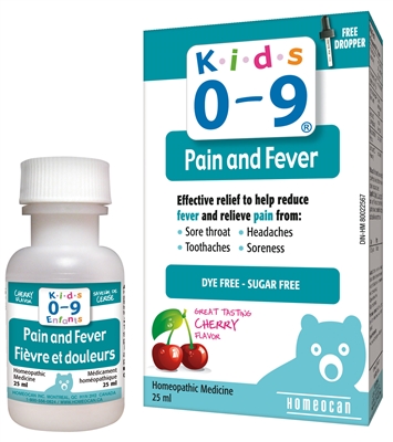 Homeocan Kids 0-9 Pain & Fever, Cherry, 25 ml