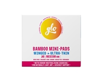 Here We Flo, glo Bamboo Pads for Sensitive Bladders, Mini w/ Wings, 16 pads
