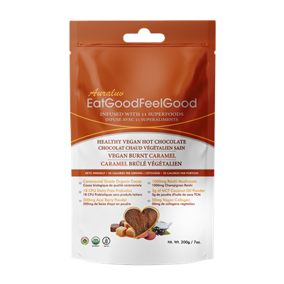 EatGoodFeelGood Hot Chocolate, Vegan Burnt Caramel, 200g