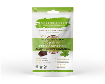 EatGoodFeelGood Protein Smoothie Powder, Chocolate Mint, 250g
