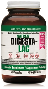 Natren Digesta-Lac, Dairy-Free, 60 caps