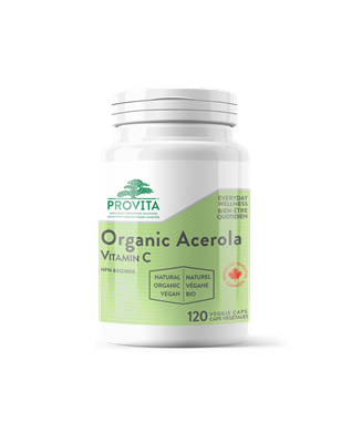 Provita Organic Acerola Vitamin C, 120 capsules