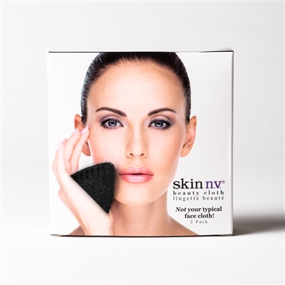 skin n.v. Facial Beauty Cloth, Black, 2 pack