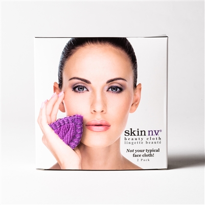 skin n.v. Facial Beauty Cloth, Purple, 2 pack