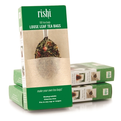 Rishi Tea Loose Leaf Tea Bags, 100 per Box