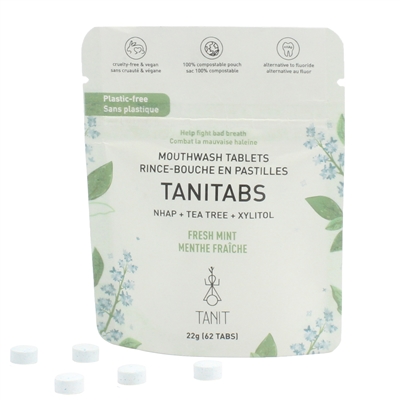 TANIT TANITABS Mouthwash, Fresh Mint, 62 tabs