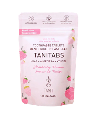 TANIT TANITABS  Toothpaste tablets, Strawberry, 124 tablets