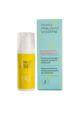 Herbs of Kedem  STEP 2, Facial Repairing Night Cream for Oily Skin of Adolescents