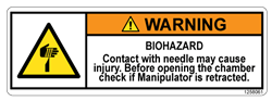 "Warning Biohazard" - .86" x 2.55" Adhesive Vinyl