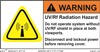 WarningUV/RF Radiation Hazard