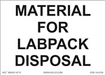 Material For Labpack Disposal