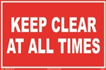 Keep Clear At All Times