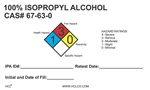 100% Isopropyl Alcohol Label