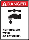 Danger Label NonPotableWater